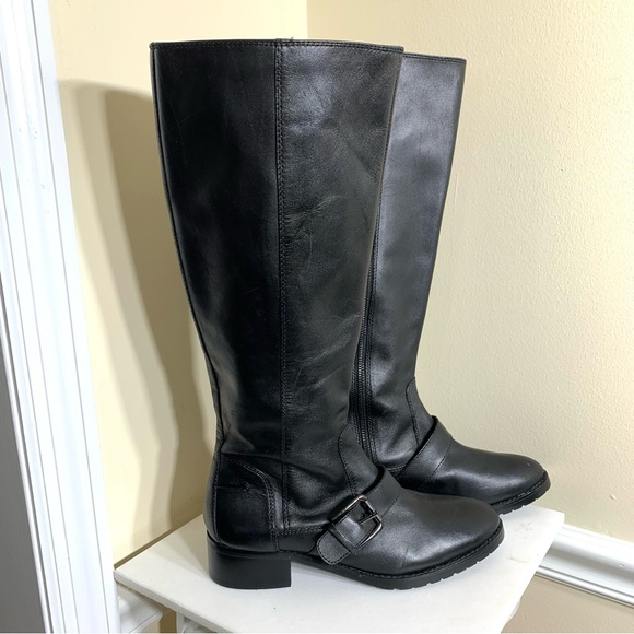 Donald J Pliner tall leather riding boots with buckle, size 7.5 - Picture 5 of 9